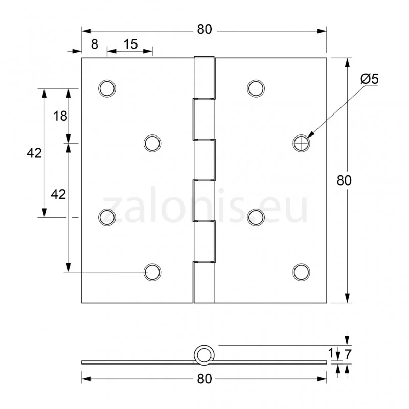 ΜΕΝΤΕΣΕΣ ΠΛΑΚΑ ΣΙΔΕΡΕΝΙΟΣ 80x80 ΓΑΛΒΑΝΙΖΕ ITALY
